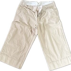 Beige Banana Republic Wide-Leg Capris